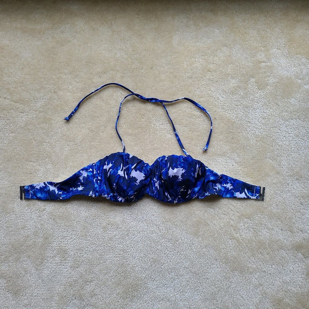 EUC H&M Bikini Convertible Top Blue Size 36B